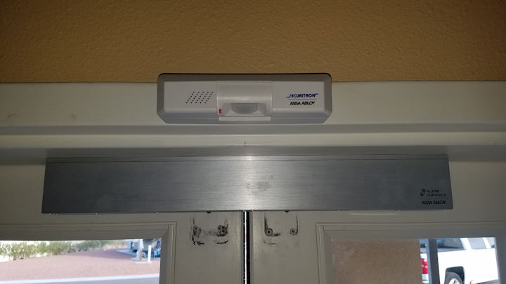 Assa-Abloy Securitron REX device, Request-to-exit IR sensor